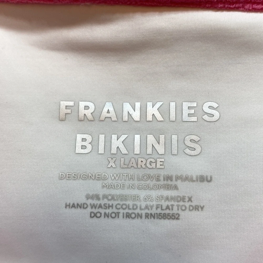 NWT Frankie’s Bikini Connor Terry Bikini Bottoms in Strawberry Shortcake sz XL